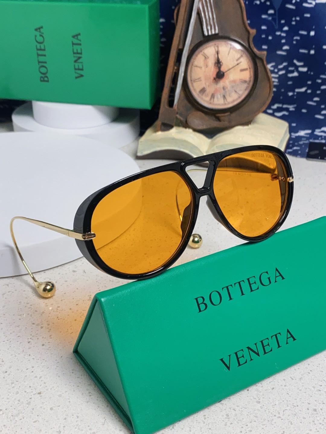 Bottega Veneta BV1273 Aviator Black Lens Sunglasses for Men & Women - 416432 - detail image 8