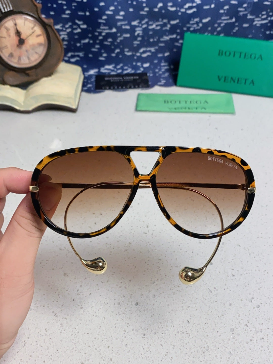 Bottega Veneta BV1273 Aviator Red Lens Sunglasses for Men & Women - detail image 5