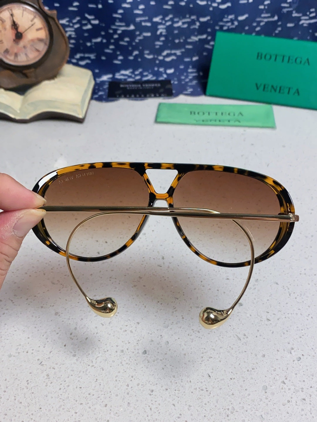 Bottega Veneta BV1273 Aviator Red Lens Sunglasses for Men & Women - 416433 - detail image 6