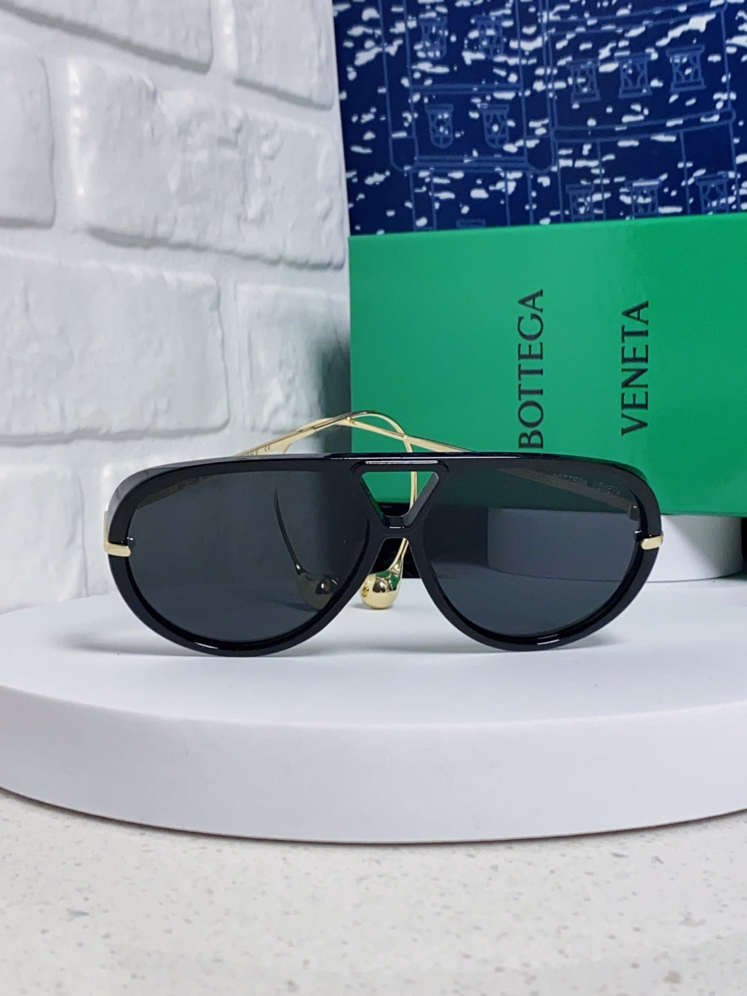Bottega Veneta BV1273 Aviator Black Lens Sunglasses for Men & Women - 416434 - detail image 2