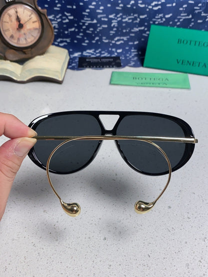 Bottega Veneta BV1273 Aviator Black Lens Sunglasses for Men & Women - 416434 - detail image 5