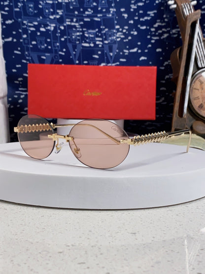 Cartier Lightweight Rimless Silver Lens Sunglasses for Men & Women - 415836