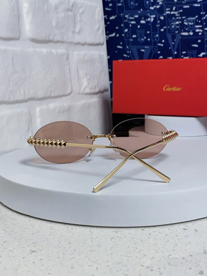 Cartier Lightweight Rimless Silver Lens Sunglasses for Men & Women - 449570 - detail image 3