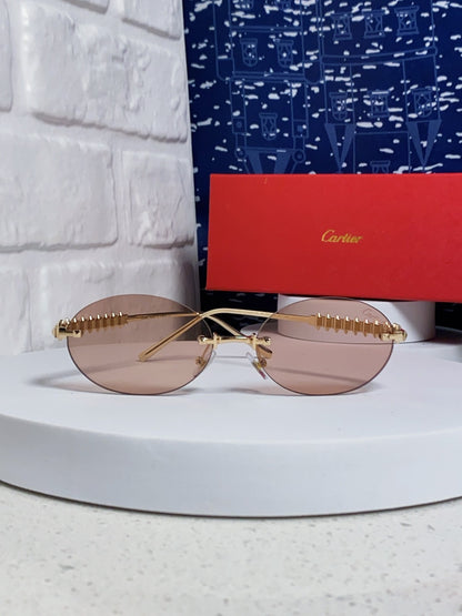 Cartier Lightweight Rimless Silver Lens Sunglasses for Men & Women - 449570 - detail image 2
