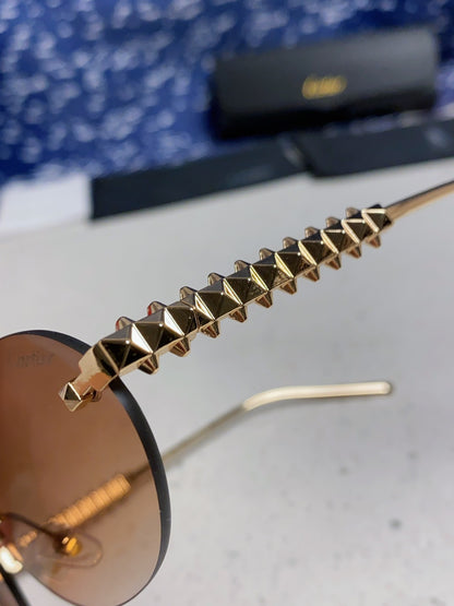Cartier Lightweight Rimless Brown Lens Sunglasses for Men & Women - 449430 - detail image 7