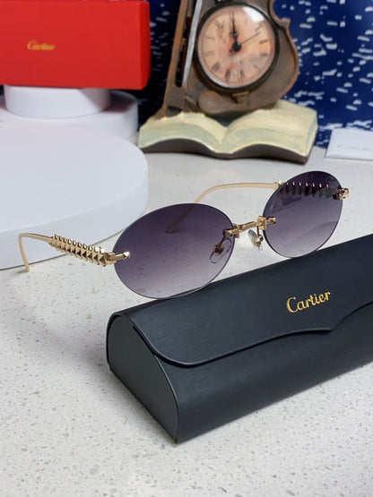 Cartier Lightweight Rimless Silver Lens Sunglasses for Men & Women - 449431 - detail image 10