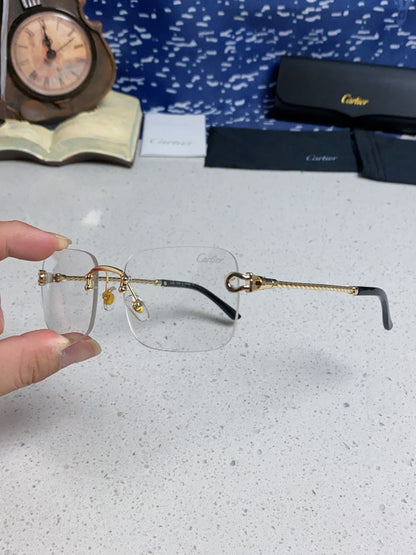 Cartier Lightweight Rimless Silver Lens Sunglasses for Men & Women - 415841 - detail image 6