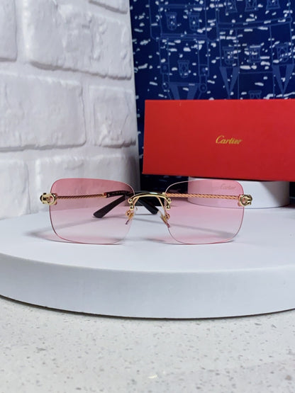 Cartier Lightweight Rimless Silver Lens Sunglasses for Men & Women - 449437 - detail image 12