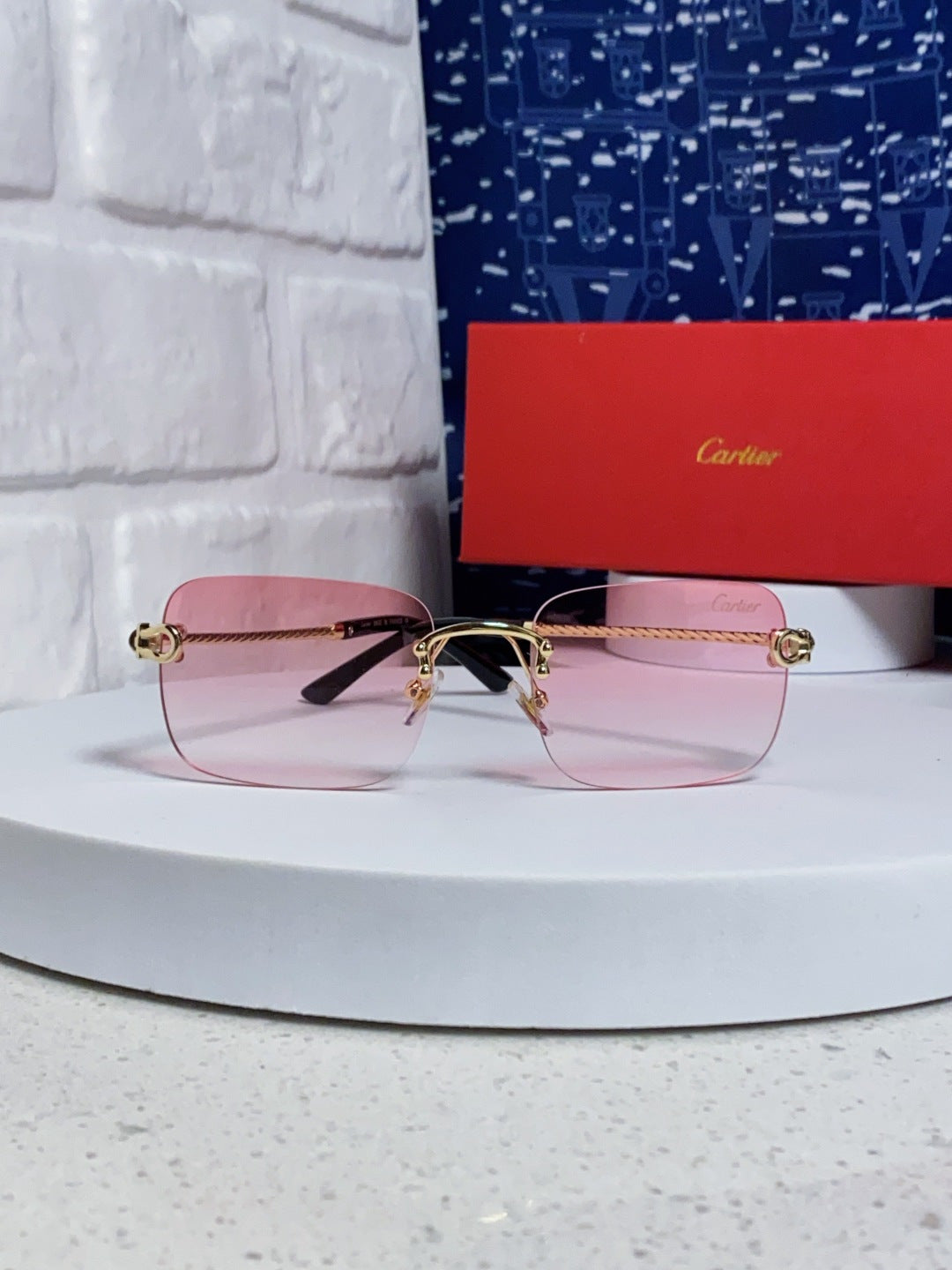 Cartier Lightweight Rimless Silver Lens Sunglasses for Men & Women - 415845 - detail image 12