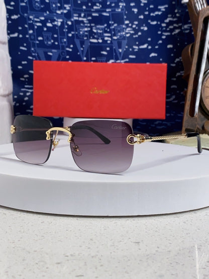 Cartier Lightweight Rimless Silver Lens Sunglasses for Men & Women - 449437