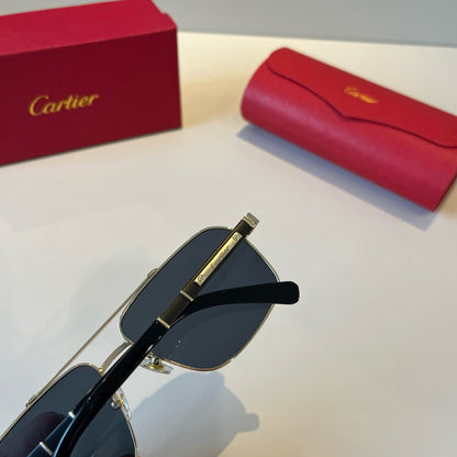 Cartier Lightweight Metal Rimless Brown Lens Sunglasses for Men & Wom - 382829 - detail image 7