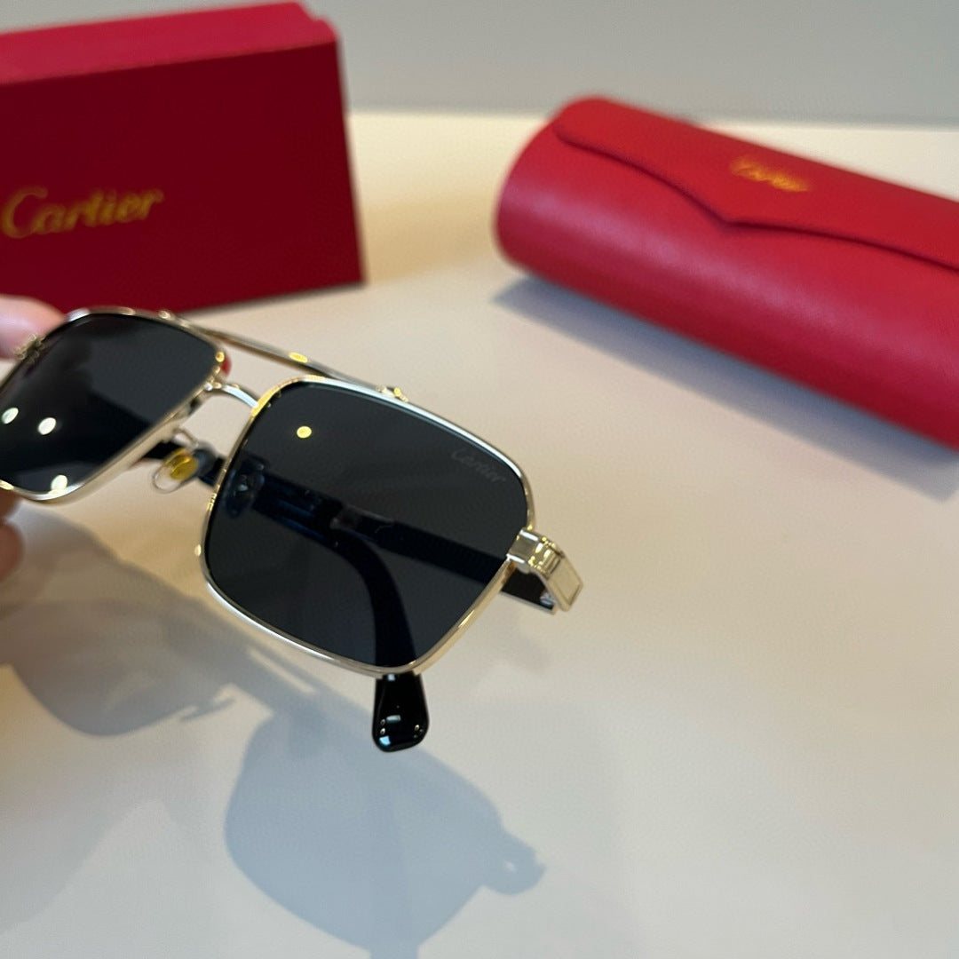 Cartier Lightweight Metal Rimless Brown Lens Sunglasses for Men & Wom - 415923 - detail image 6