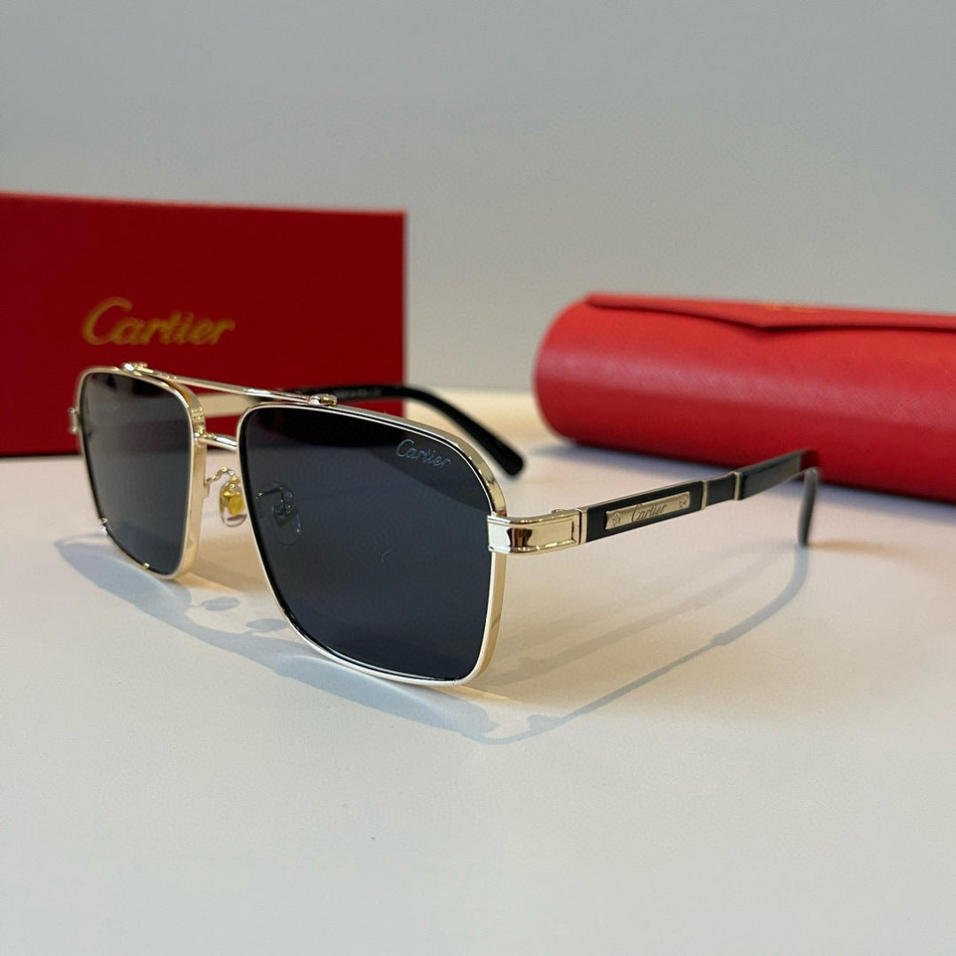 Cartier Lightweight Metal Rimless Brown Lens Sunglasses for Men & Wom - 415923 - detail image 3
