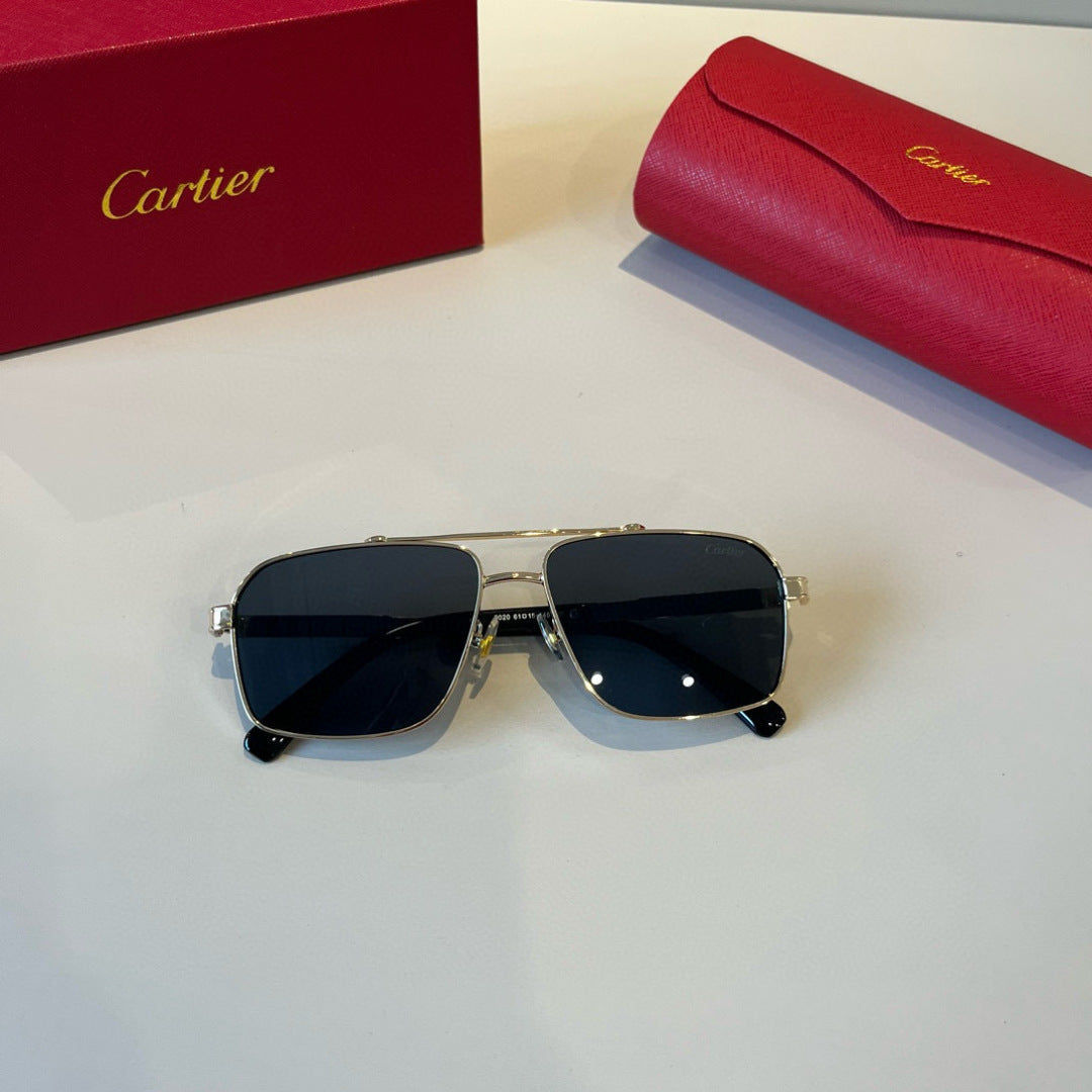 Cartier Lightweight Metal Rimless Brown Lens Sunglasses for Men & Wom - 382829 - detail image 5