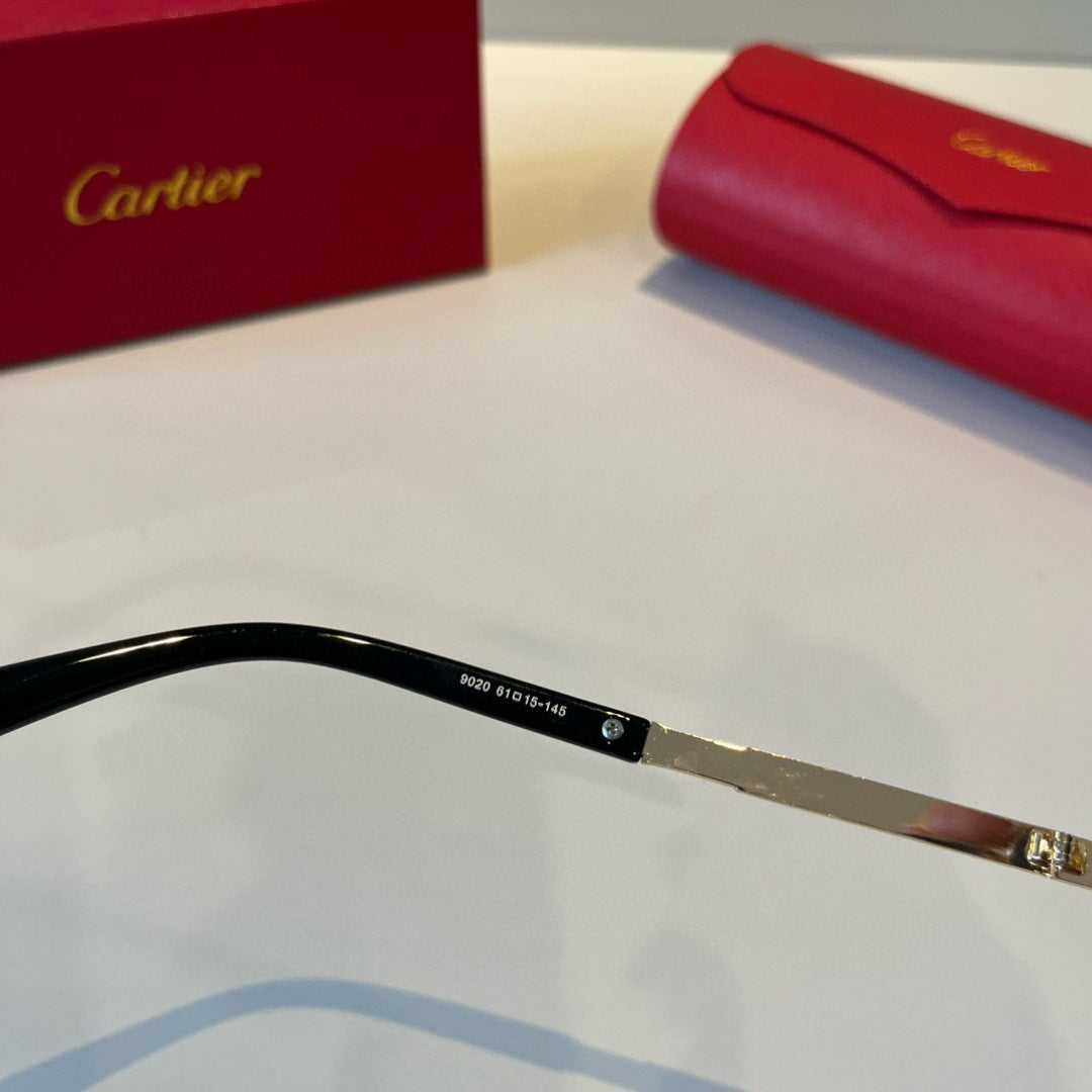 Cartier Lightweight Metal Rimless Brown Lens Sunglasses for Men & Wom - 382829 - detail image 9