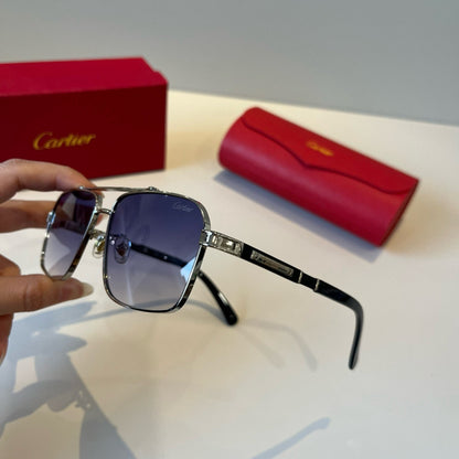 Cartier Lightweight Metal Rimless Silver Lens Sunglasses for Men & Wo - 382830 - detail image 4