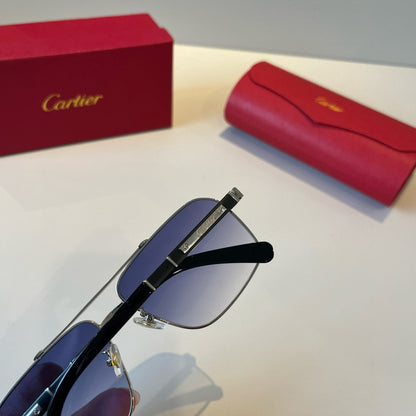 Cartier Lightweight Metal Rimless Silver Lens Sunglasses for Men & Wo - 382830 - detail image 8