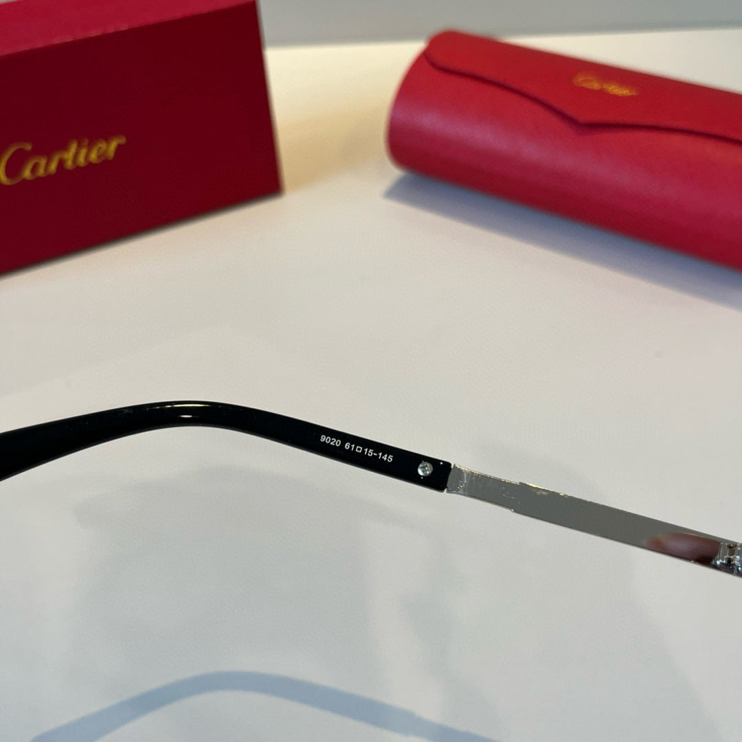 Cartier Lightweight Metal Rimless Silver Lens Sunglasses for Men & Wo - 382830 - detail image 6