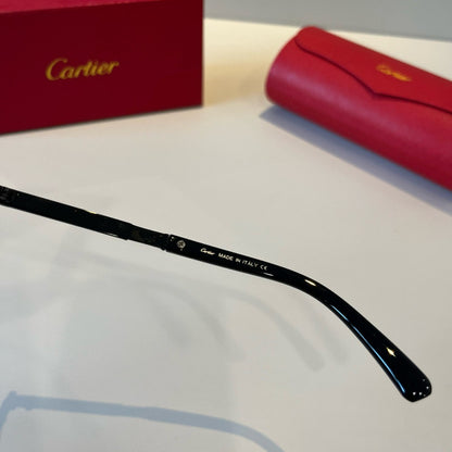 Cartier Lightweight Metal Rimless Black Lens Sunglasses for Men & Wom - 415925 - detail image 5