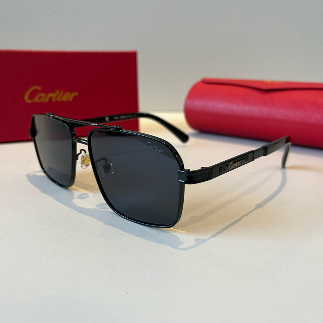 Cartier Lightweight Metal Rimless Black Lens Sunglasses for Men & Wom - 382831 - detail image 3