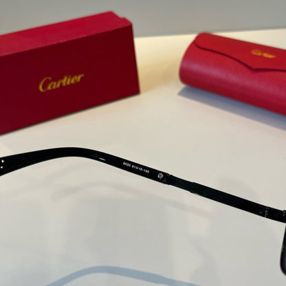 Cartier Lightweight Metal Rimless Black Lens Sunglasses for Men & Wom - 415925 - detail image 6