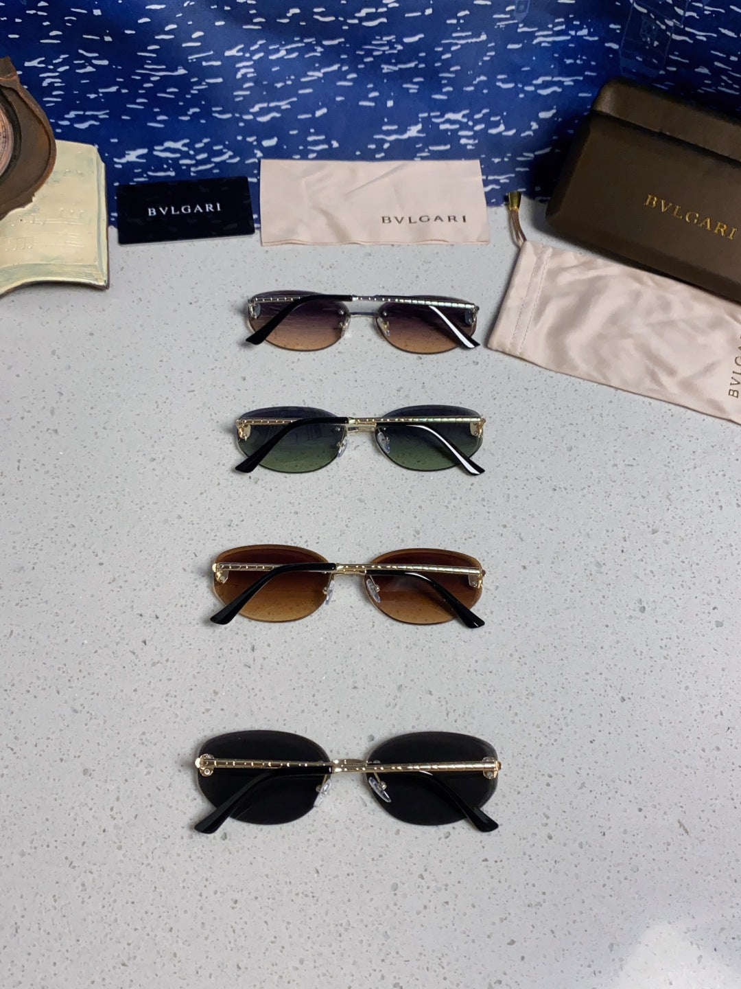Bottega Veneta Lightweight Metal Rimless Silver Lens Sunglasses - 466347 - detail image 11