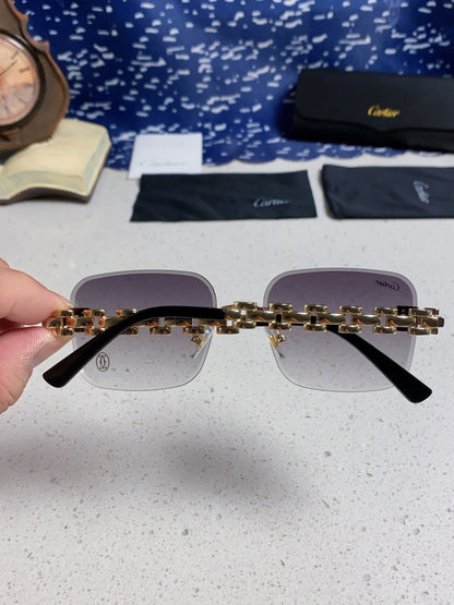 Cartier Lightweight Rimless Silver Lens Sunglasses for Men & Women - 415884 - detail image 5
