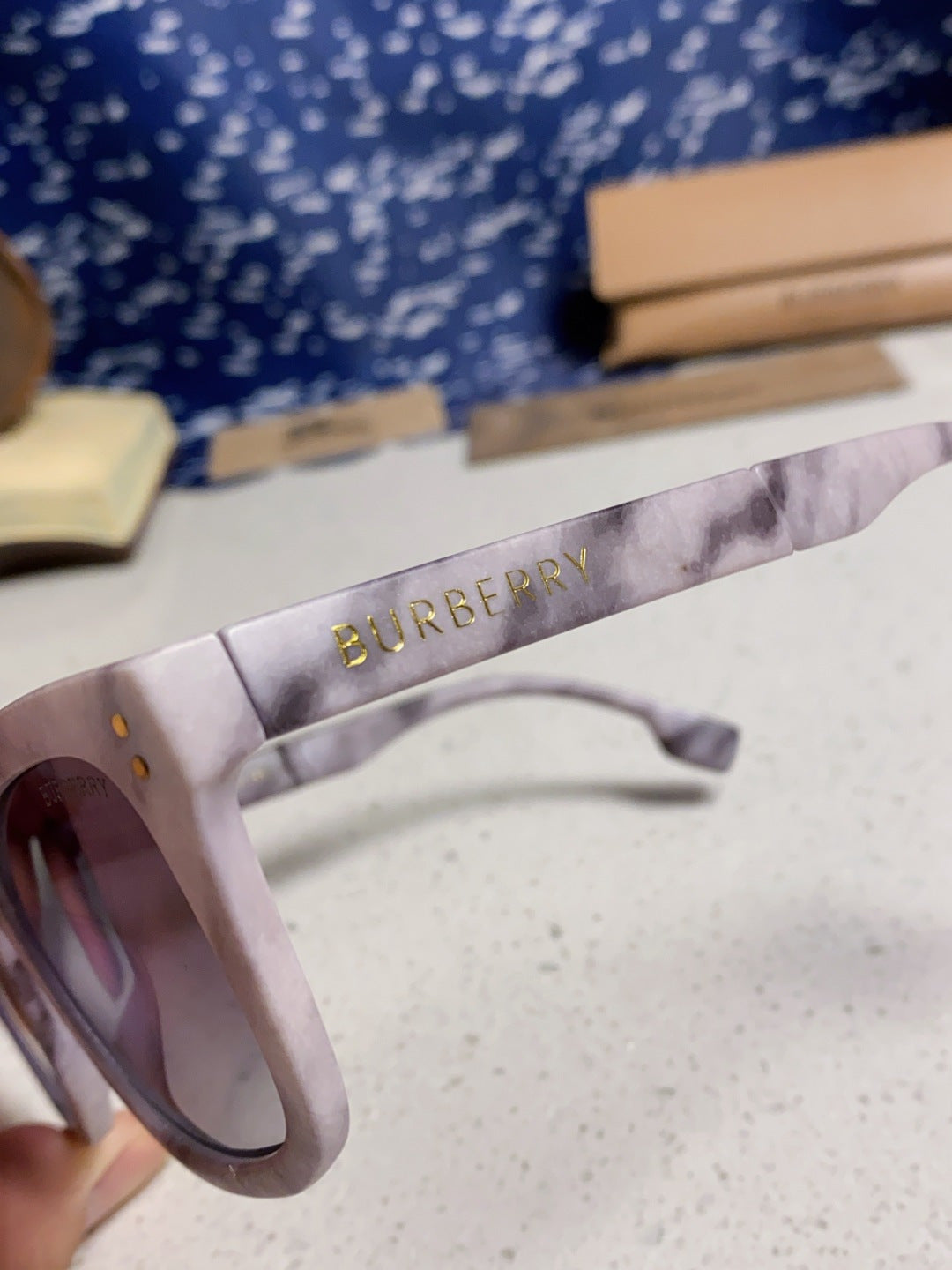 Burberry Folding Fashion Silver Lens Sunglasses for Men & Women - 432410 - detail image 7
