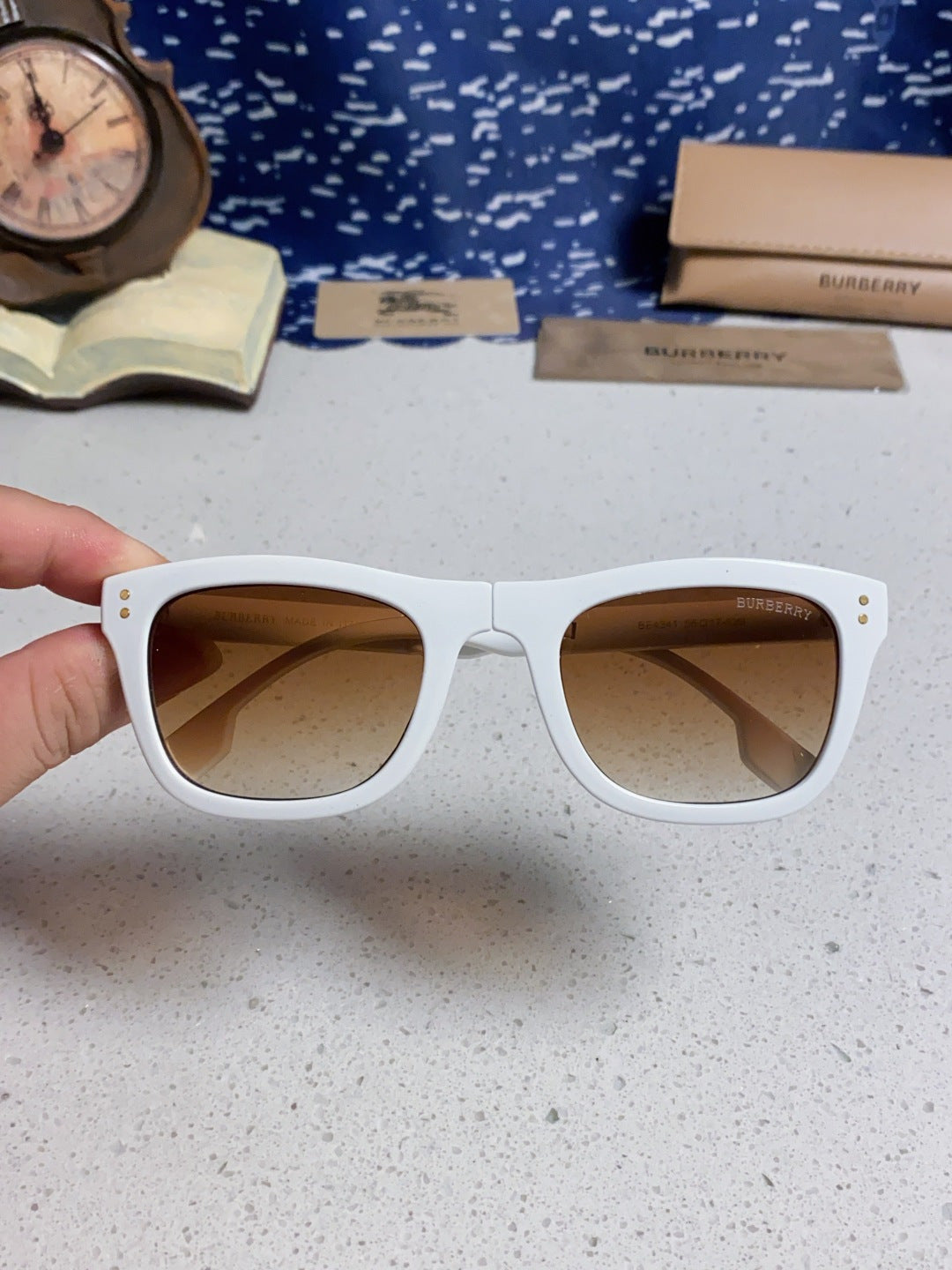 Burberry Folding Fashion Brown Lens Sunglasses for Men & Women - 432411 - detail image 4