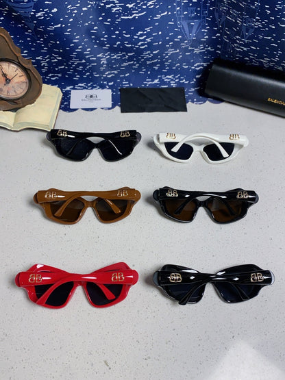 Balenciaga Oversized Red Lens Sunglasses for Women - detail image 11