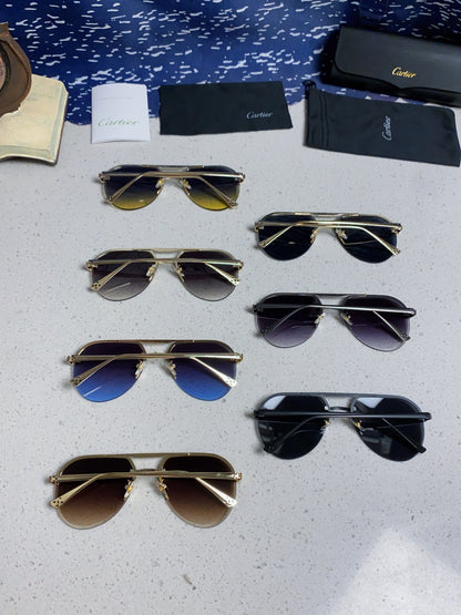 Cartier Metal Round Silver Lens Sunglasses for Men & Women - 358539 - detail image 11
