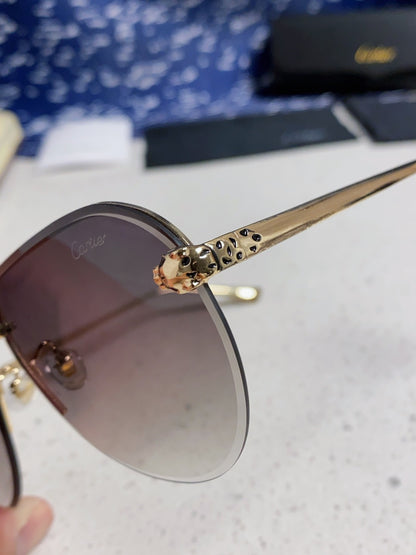 Cartier Metal Round Silver Lens Sunglasses for Men & Women - 358535 - detail image 7