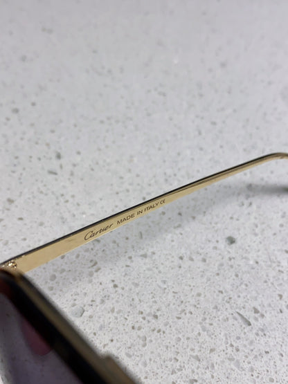 Cartier Metal Round Blue Lens Sunglasses for Men & Women - detail image 8