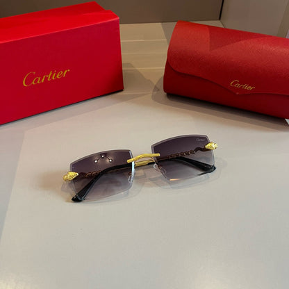 Cartier Lightweight Metal Rimless Silver Lens Sunglasses for Men & Wo - 935078 - detail image 5