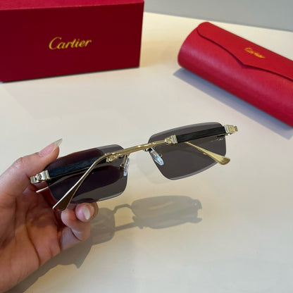 Cartier Lightweight Metal Rimless Silver Lens Sunglasses for Men & Wo - 935090 - detail image 7