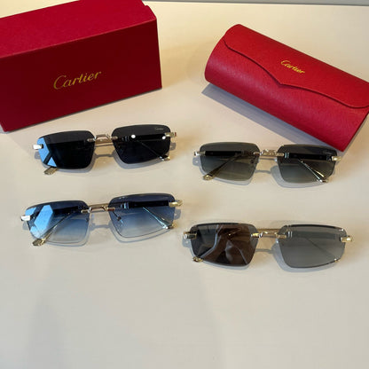 Cartier Lightweight Metal Rimless Silver Lens Sunglasses for Men & Wo - 935090 - detail image 10
