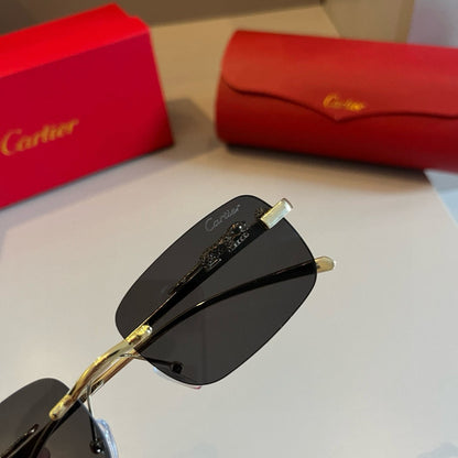 Cartier Lightweight Metal Rimless Gold Lens Sunglasses for Men & Wome - 372246 - detail image 6