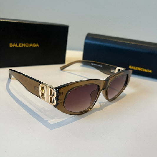 Balenciaga Rectangular Brown Lens Sunglasses for Men & Women - 372342