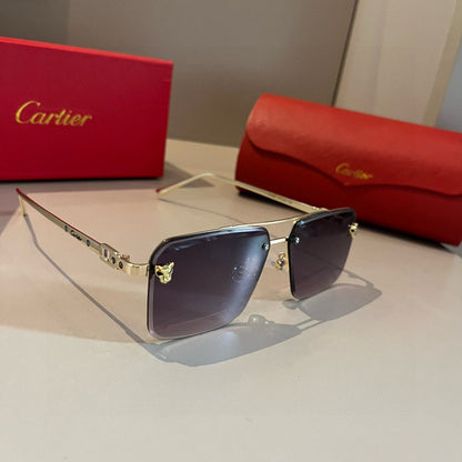 Cartier Lightweight Metal Rimless Gold Lens Sunglasses for Men & Wome - 399044