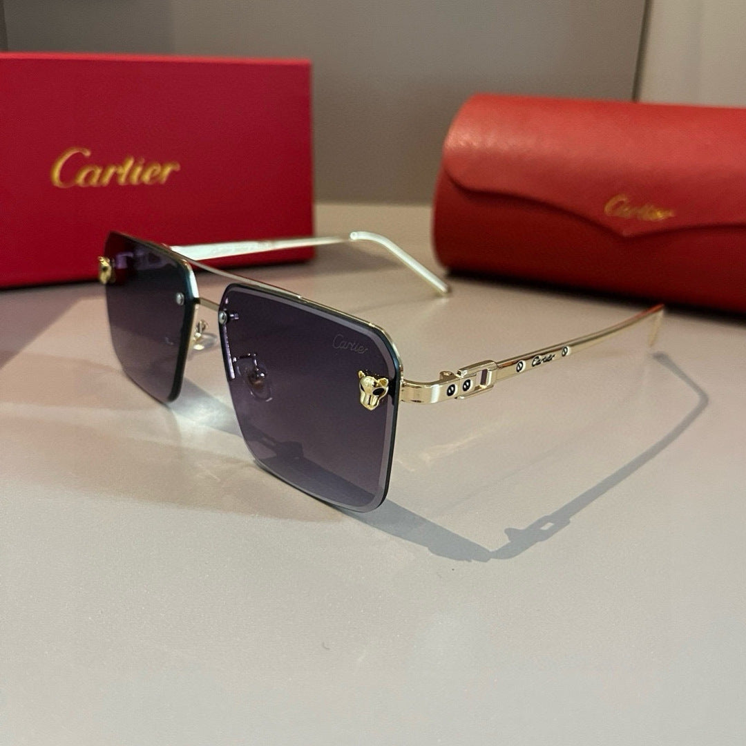Cartier Lightweight Metal Rimless Gold Lens Sunglasses for Men & Wome - 399044 - detail image 3