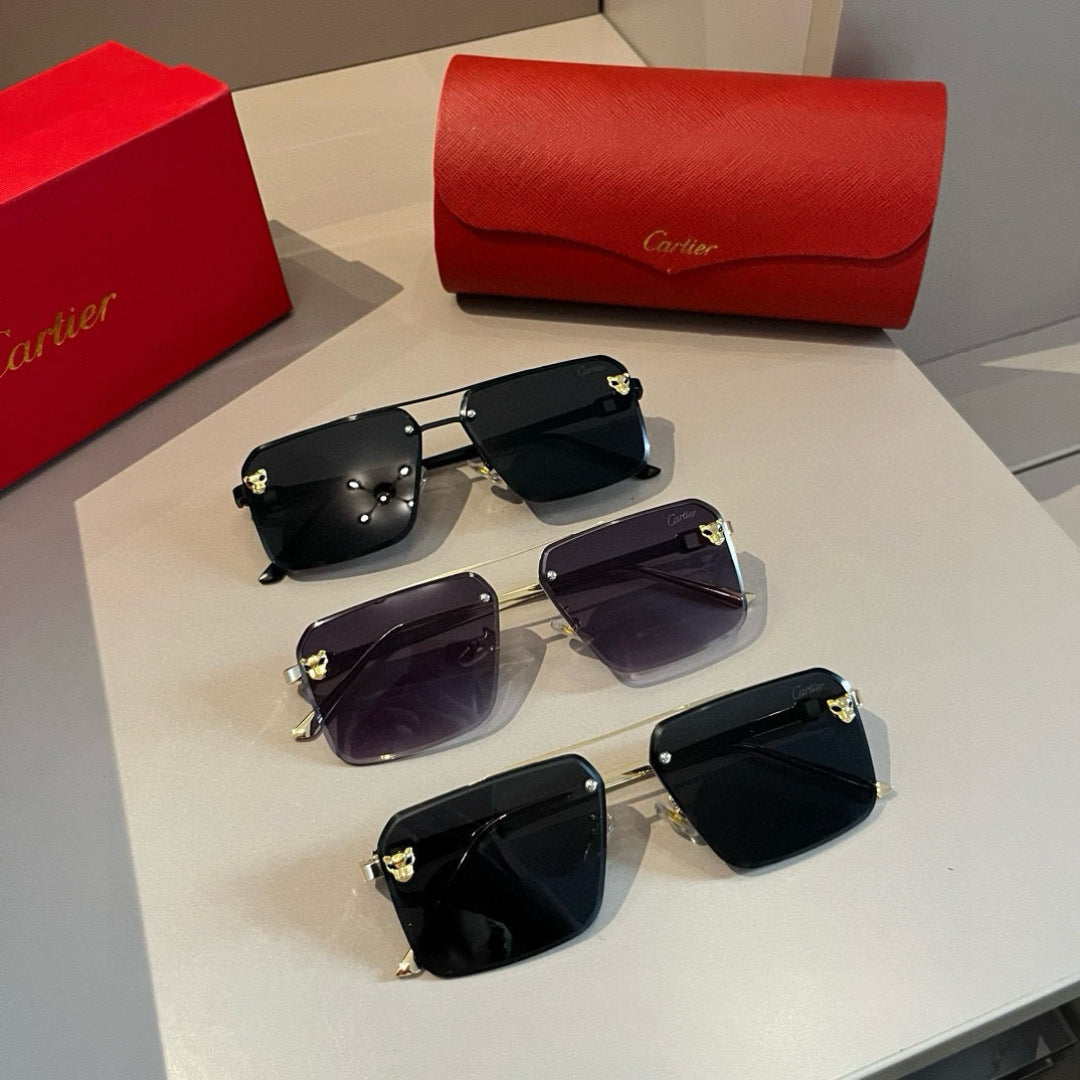 Cartier Lightweight Metal Rimless Gold Lens Sunglasses for Men & Wome - 399045 - detail image 10