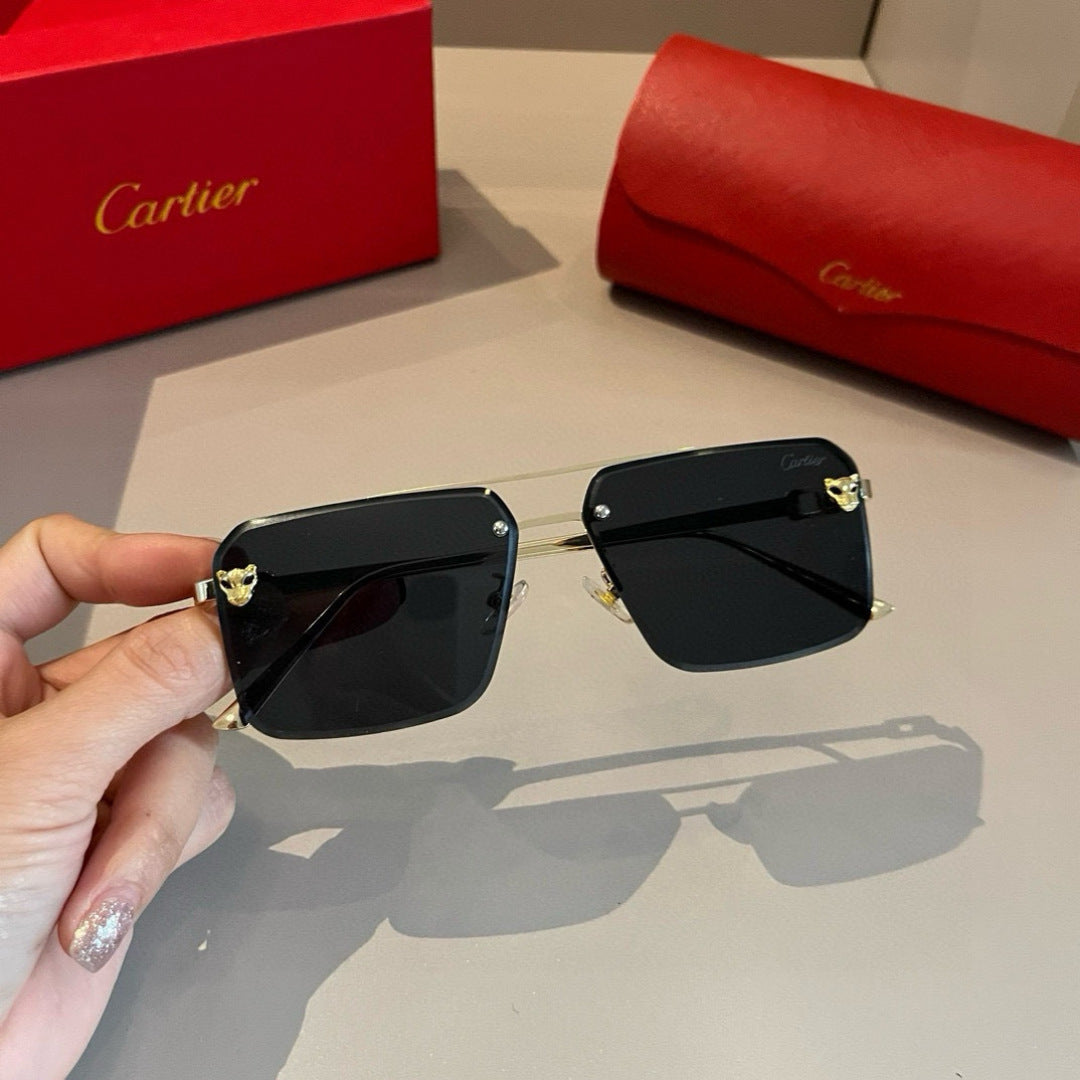 Cartier Lightweight Metal Rimless Gold Lens Sunglasses for Men & Wome - 372249 - detail image 5