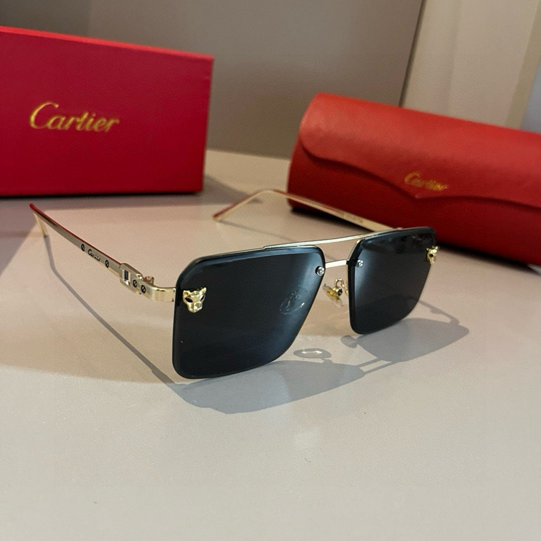 Cartier Lightweight Metal Rimless Gold Lens Sunglasses for Men & Wome - 372249