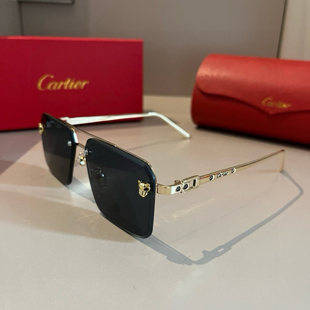 Cartier Lightweight Metal Rimless Gold Lens Sunglasses for Men & Wome - 399045 - detail image 3