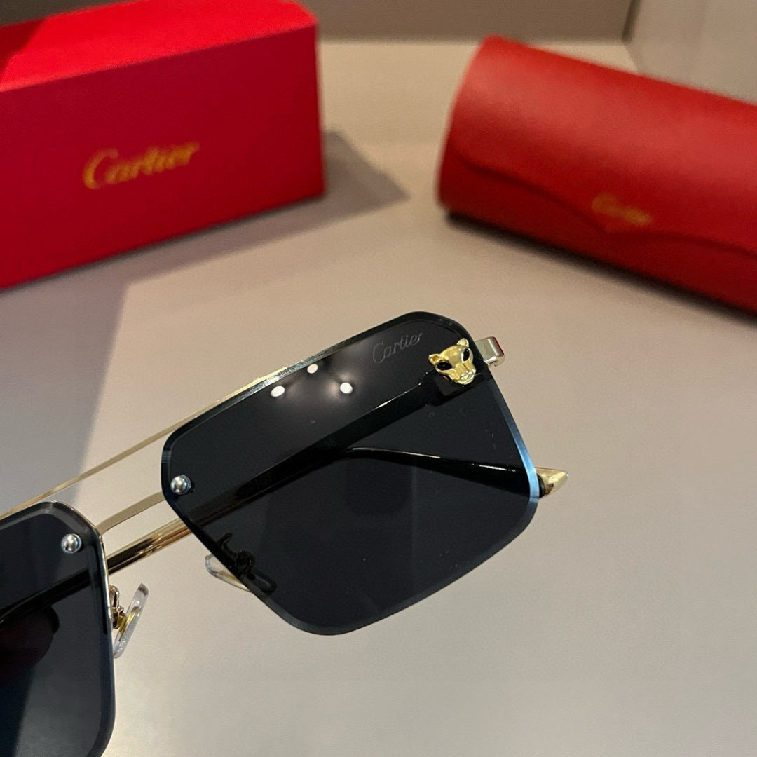 Cartier Lightweight Metal Rimless Gold Lens Sunglasses for Men & Wome - 372249 - detail image 6