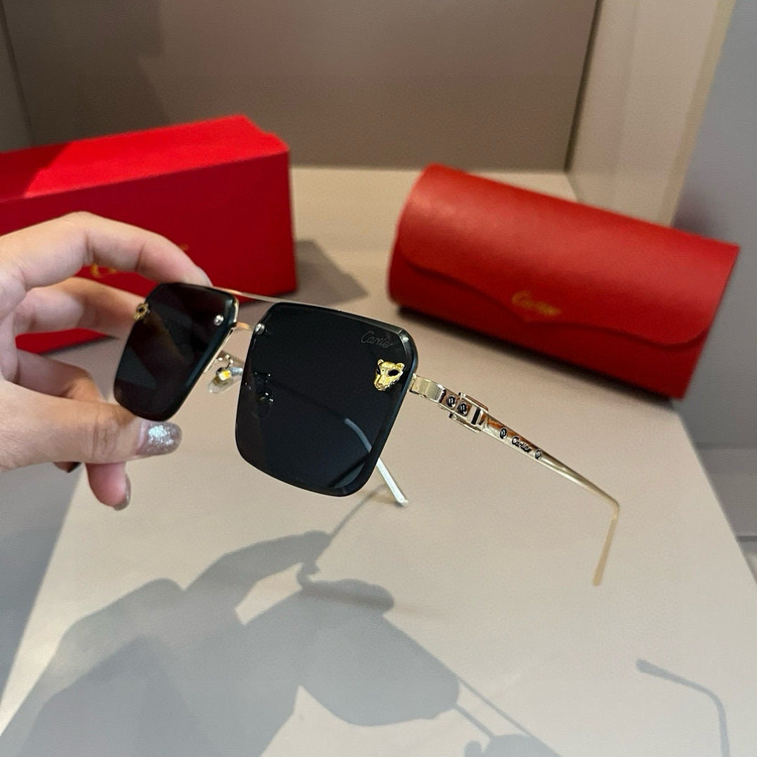 Cartier Lightweight Metal Rimless Gold Lens Sunglasses for Men & Wome - 399045 - detail image 4