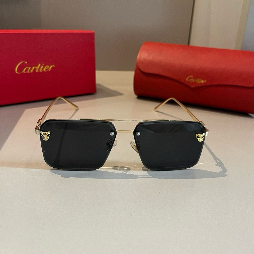 Cartier Lightweight Metal Rimless Gold Lens Sunglasses for Men & Wome - 372249 - detail image 2
