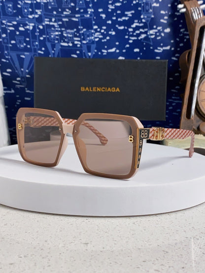 Balenciaga Square Red Lens Sunglasses for Men & Women - 867210