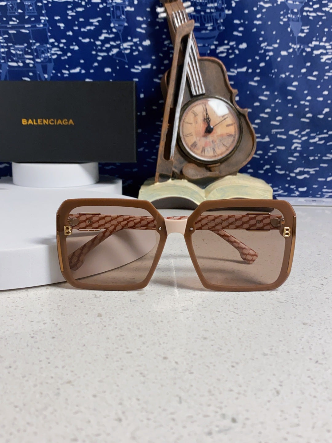 Balenciaga Square Red Lens Sunglasses for Men & Women - 158571 - detail image 8