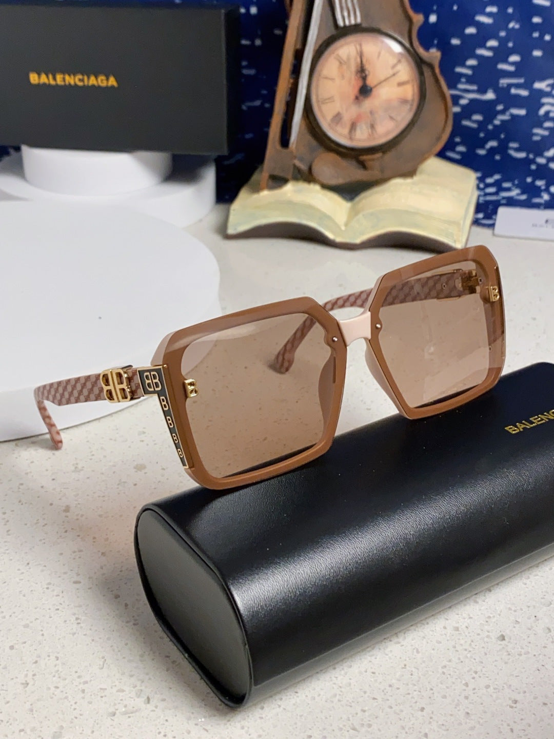 Balenciaga Square Red Lens Sunglasses for Men & Women - 416112 - detail image 9